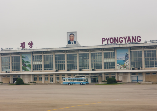 Sunan international airport building, Pyongan Province, Pyongyang, North Korea