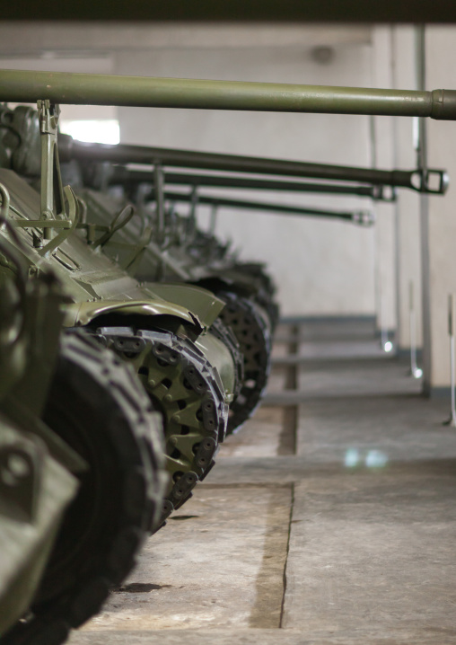 American tanks in the victorious fatherland liberation war museum, Pyongan Province, Pyongyang, North Korea