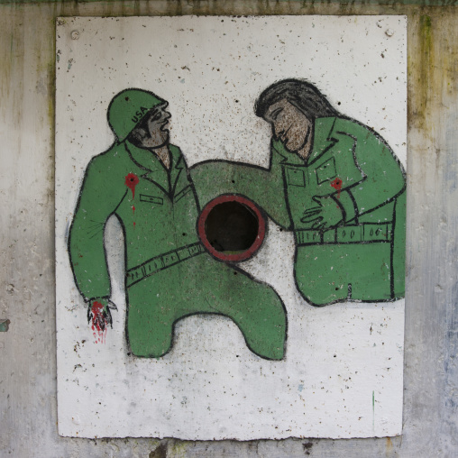 Target with two soldiers at Taesongsan funfair, Pyongan Province, Pyongyang, North Korea