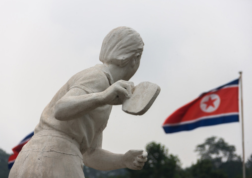 Ping pong player statue, Pyongan Province, Pyongyang, North Korea