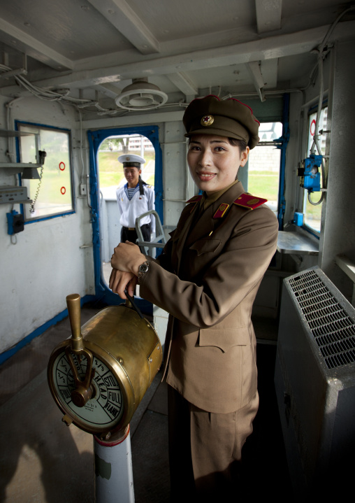 North Korean guide in the Uss Pueblo american spy ship 
, Pyongan Province, Pyongyang, North Korea