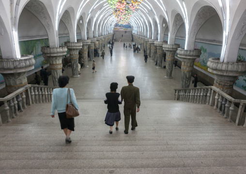 North Korean people in Yonggwang station, Pyongan Province, Pyongyang, North Korea