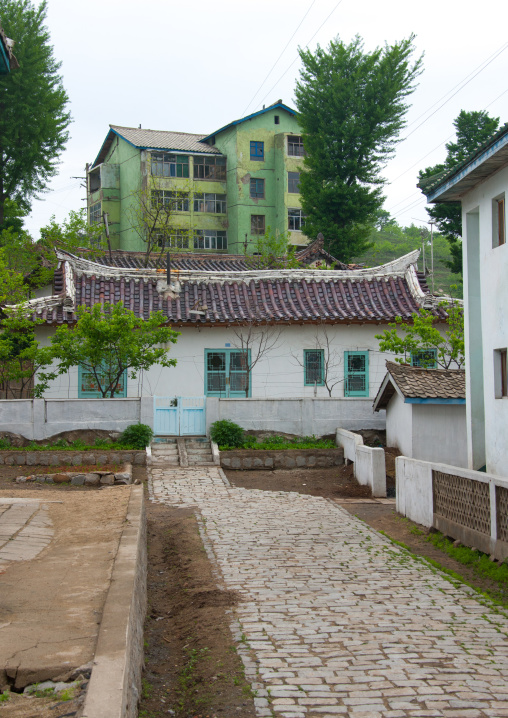 Traditional Korean house in a vilage, South Pyongan Province, Chongsan-ri Cooperative Farm, North Korea
