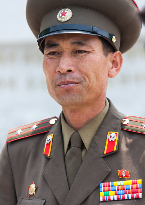 North Korean officer in the joint security area of the Demilitarized Zone, North Hwanghae Province, Panmunjom, North Korea