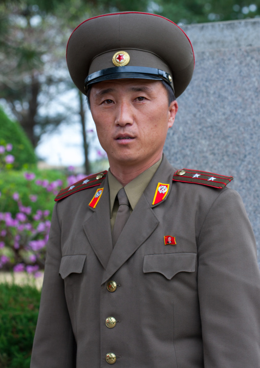 North Korean army officer in the Demilitarized Zone, North Hwanghae Province, Panmunjom, North Korea