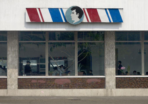 Hair salon in the city center, Pyongan Province, Pyongyang, North Korea