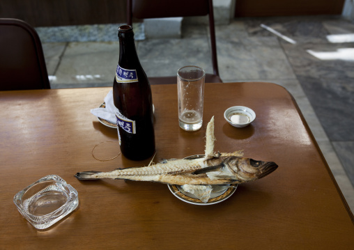 Fish of the day in a North Korean restaurant, Kangwon Province, Wonsan, North Korea