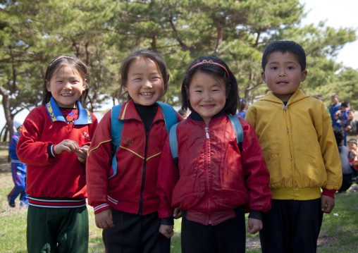 Young pioneers during a summer camp, North Hamgyong Province, Chilbo Sea, North Korea