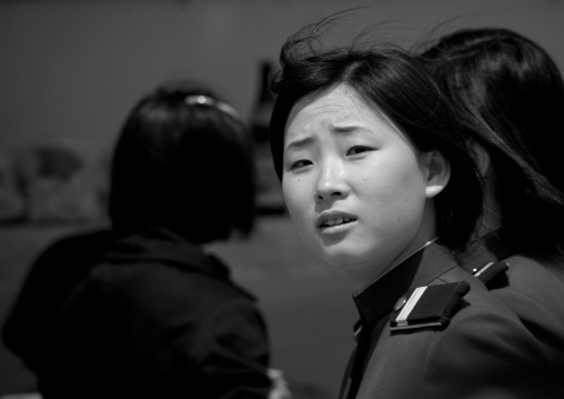 North Korean woman soldier, Pyongan Province, Pyongyang, North Korea