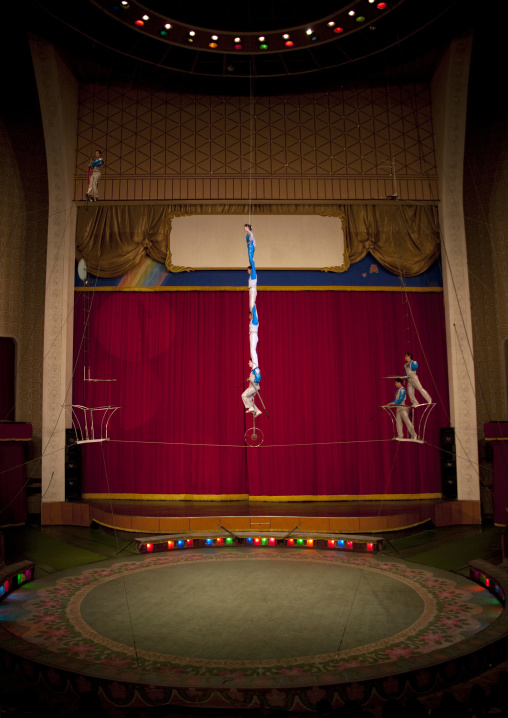 Acrobats in Pyongyang circus, Pyongan Province, Pyongyang, North Korea