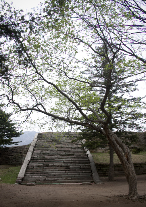 Manwoldae royal palace stairs ruins, North Hwanghae Province, Kaesong, North Korea