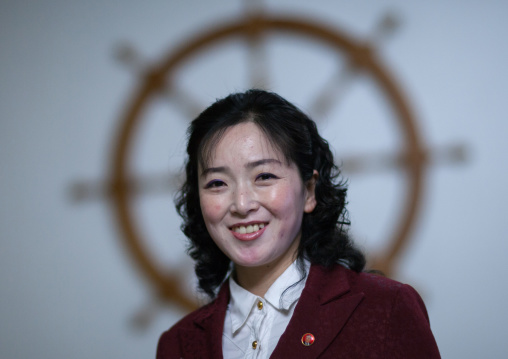 Portrait of a smiling North Korean woman, Kangwon Province, Wonsan, North Korea