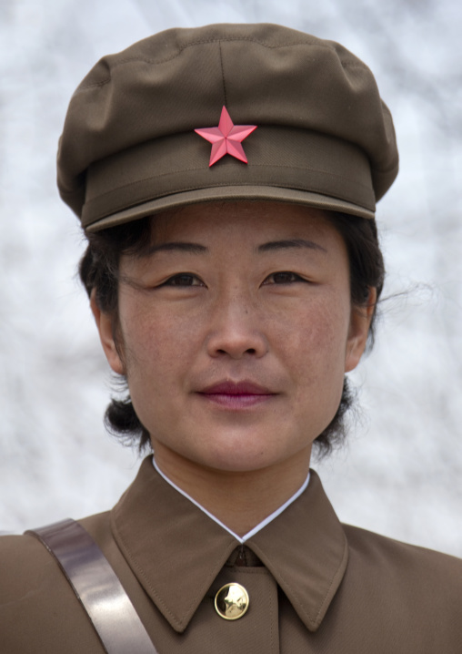 Portrait of a North Korean guide in mount Paektu, Ryanggang Province, Samjiyon, North Korea
