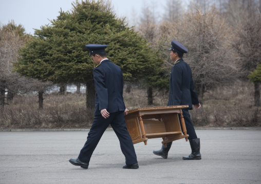 Installation of the security checking in the airport, Ryanggang Province, Samjiyon, North Korea