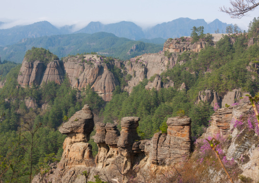 Phallic rock formations, North Hamgyong province, Chilbosan, North Korea