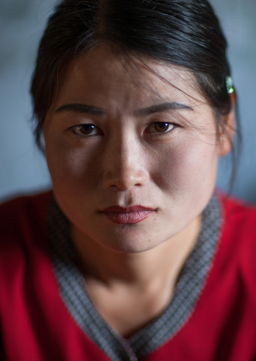 Portrait of a North Korean woman, North Hamgyong Province, Jung Pyong Ri, North Korea