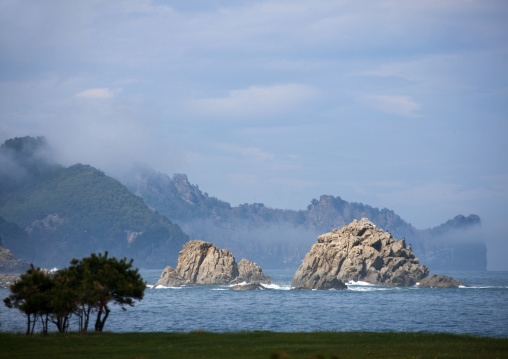 Rocks on the sea coast, North Hamgyong Province, Jung Pyong Ri, North Korea