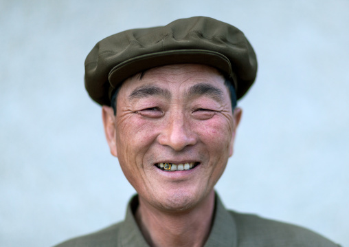 Portrait of a North Korean village leader, North Hamgyong Province, Jung Pyong Ri, North Korea