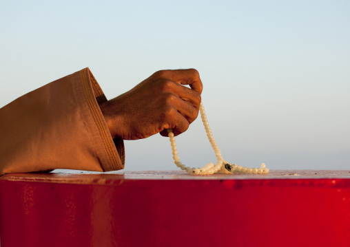 A Hand Holing The Prayer Beads, Masirah, Island, Oman
