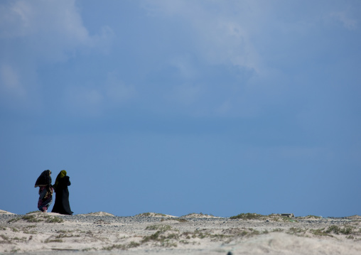 Veiled Women Walking In Masirah Island, Oman