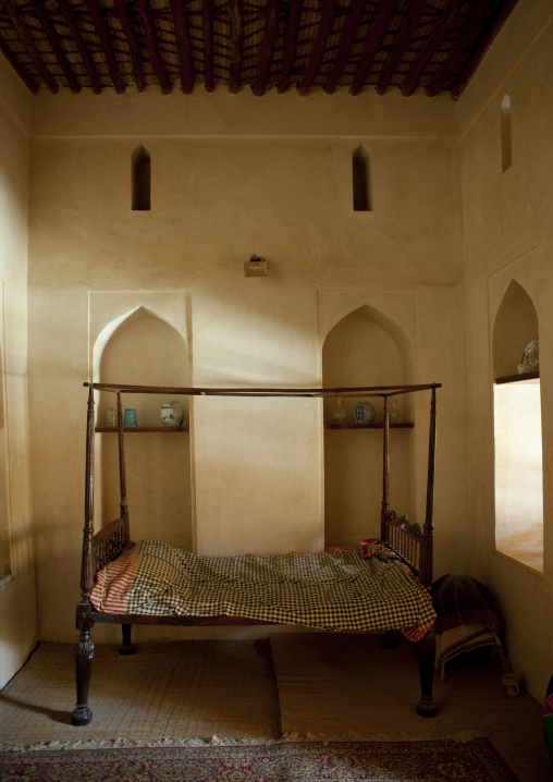 View Of Omani Bedroom In The Castle, Sur, Oman
