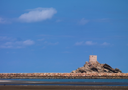 Fort In Qurayyat Under The Background Of Blue Sky, Oman