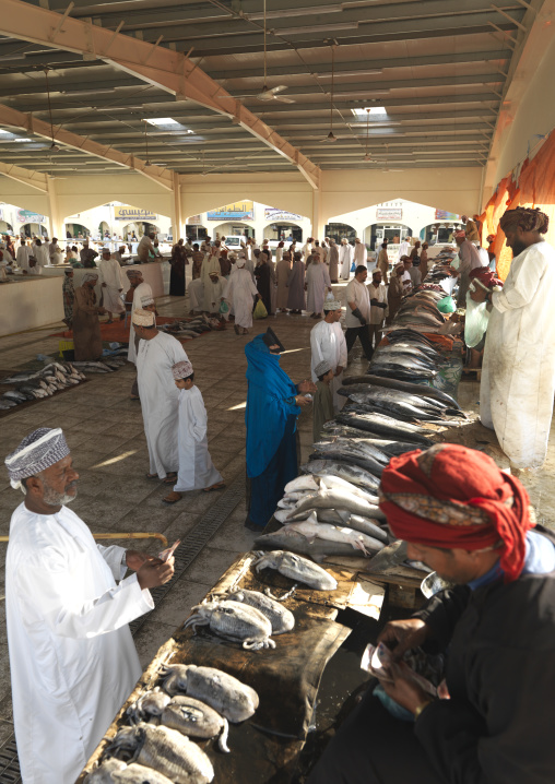 Severval Kind Of Seafood Been Sold At Fish Market In Sinaw, Oman