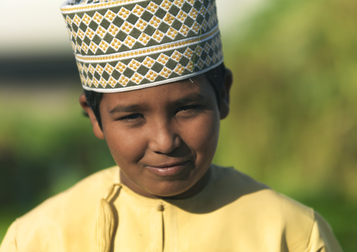 Portrait Of A Local Boy Wearing Cap, Sinaw, Oman