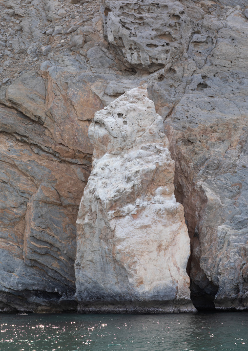Rock with a fish shape, Musandam Governorate, Khasab, Oman