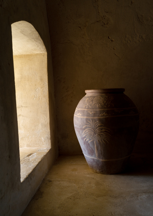Traditional pottery inside jabrin castle, Ad Dakhiliyah Region, Jabreen, Oman