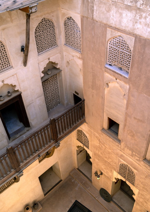 Jabrin castle courtyard, Ad Dakhiliyah Region, Jabreen, Oman