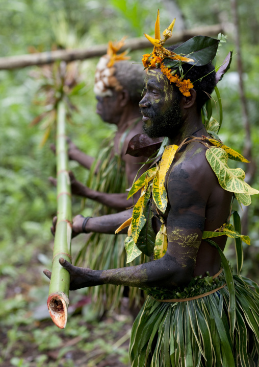Witchdoctors in the jungle, New Ireland Province, Kavieng, Papua New Guinea