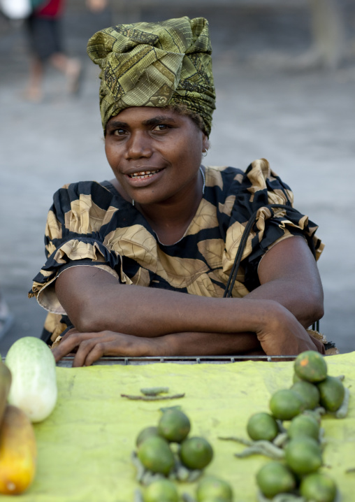 Woman at kokopo market, East New Britain Province, Rabaul, Papua New Guinea