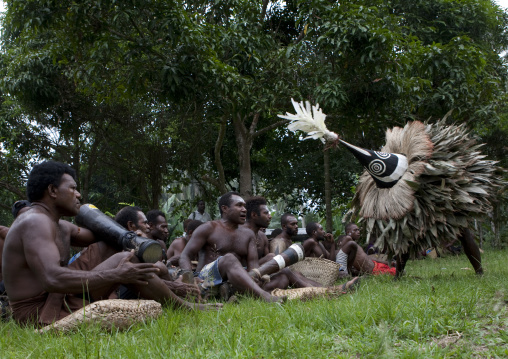 Duk duk giant mask during a Tubuan dance, East New Britain Province, Rabaul, Papua New Guinea