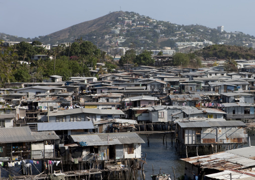 Floating village, National Capital District, Port Moresby, Papua New Guinea