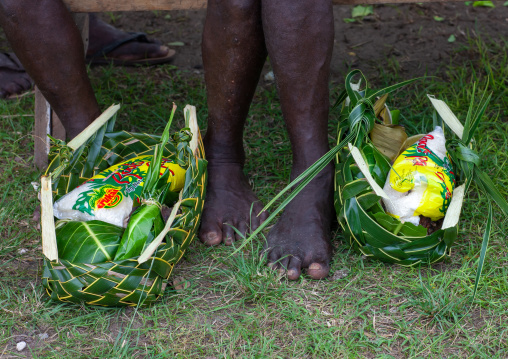 Baskets made with leaves, Autonomous Region of Bougainville, Bougainville, Papua New Guinea