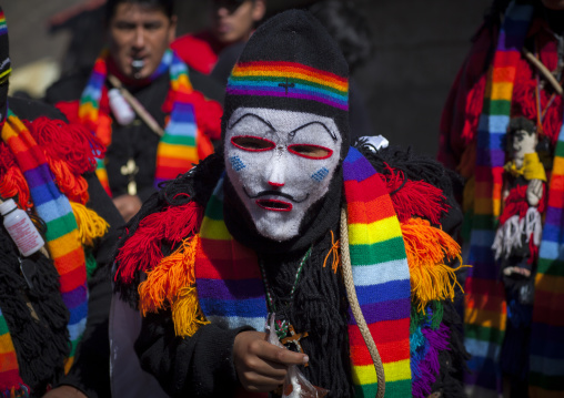 Masked Ukuku At Qoyllur Riti Festival, Ocongate Cuzco, Peru