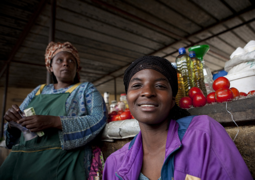 Rwandan women in the market, Lake Kivu, Gisenye, Rwanda