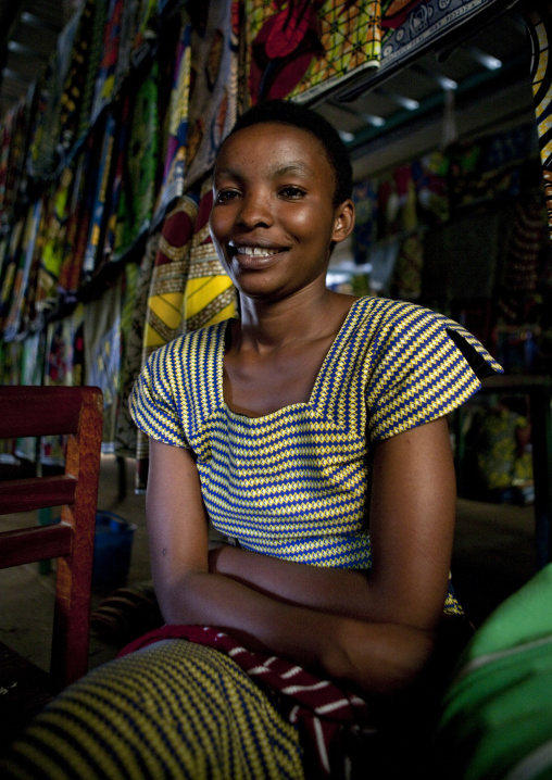 Rwandan woman in the market, Lake Kivu, Gisenye, Rwanda