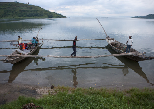 Traditional boats, Lake Kivu, Gisenye, Rwanda