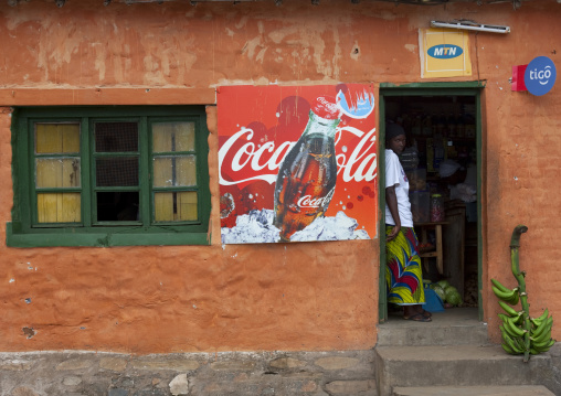 Coca cola advertisement on a bar, Western Province, Karongi, Rwanda