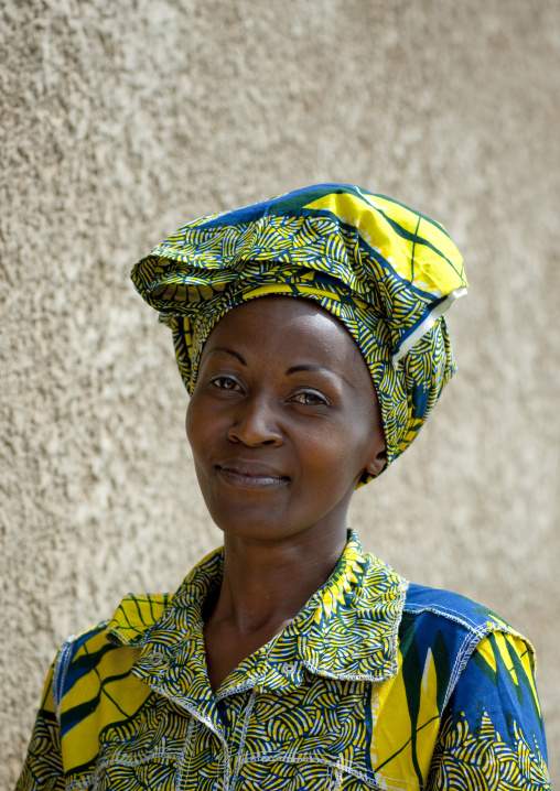 Rwandan woman in traditional clothing, Kigali Province, Kigali, Rwanda