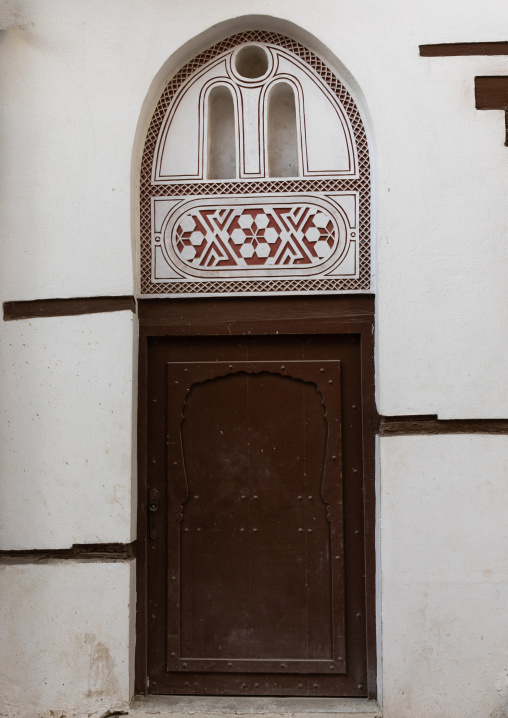 Door of an old house in al-Balad quarter, Mecca province, Jeddah, Saudi Arabia