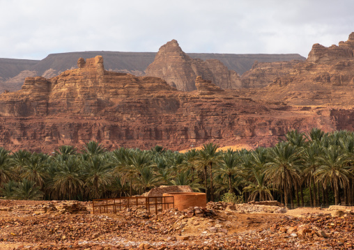 Ancient well in jabal Ikmah, Al Madinah Province, Alula, Saudi Arabia