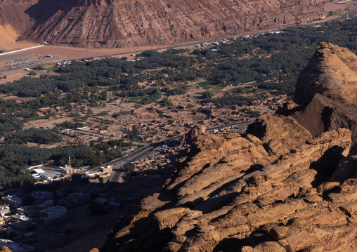 The old town in the middle of the wadi al-qura, Al Madinah Province, Alula, Saudi Arabia