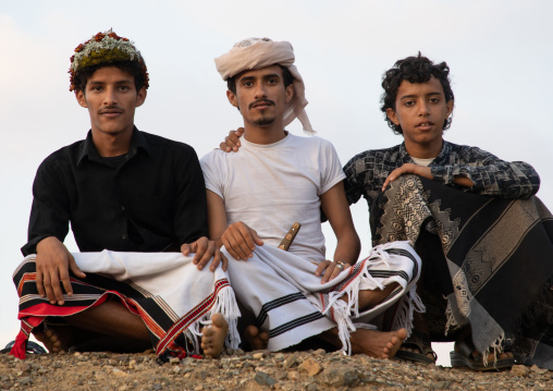 Portrait of a saudi flower men, Jizan province, Alaydabi, Saudi Arabia