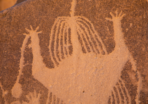 Petroglyphs of Aliya the goddess of fertility, Najran Province, Thar, Saudi Arabia