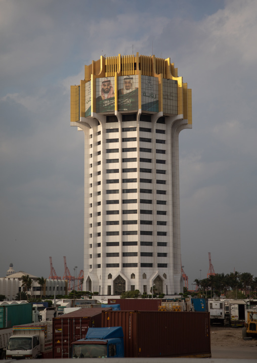 Islamic port tower, Mecca province, Jeddah, Saudi Arabia