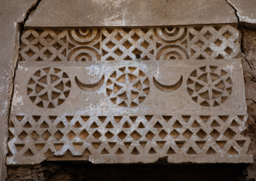 Doorway gypsum decoration of Ahmed Munawar Refa house, Red Sea, Farasan, Saudi Arabia