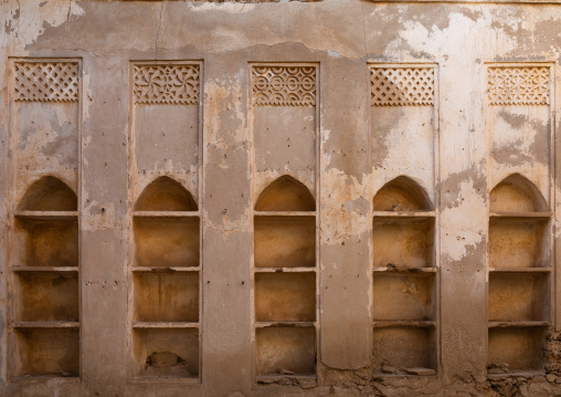 Gypsum decoration of the niches in a farasani house, Red Sea, Farasan, Saudi Arabia